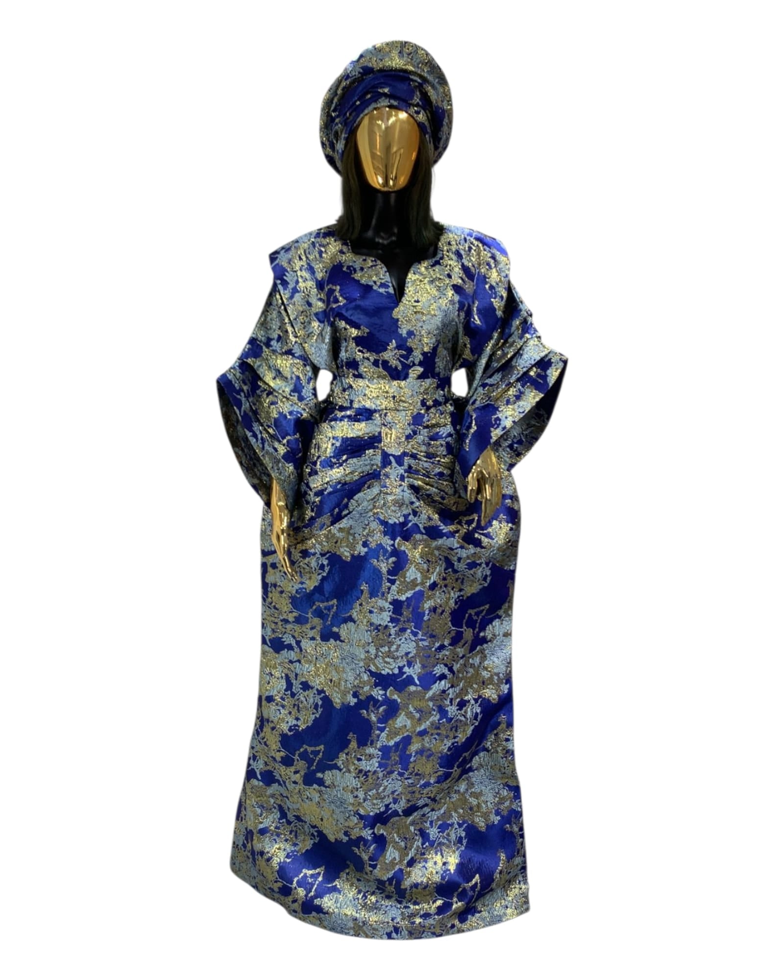 Luxury Brocade Dress with Snatched waist